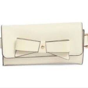 NWT KATE SPADE Cream Belt Bag with Bow Accent